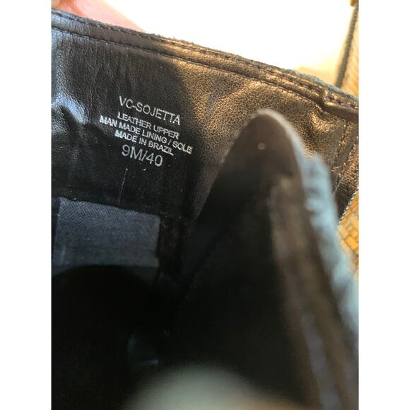 Vince Camuto Sojetta Square Toe Bootie Bronze Metallic Lizard size 9 - Picture 6 of 8